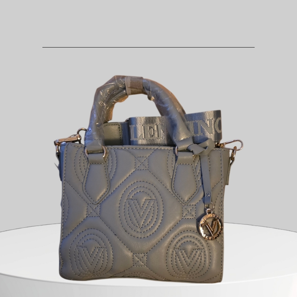 Valentino Orlandi Light Gray Quilted Mini Bag